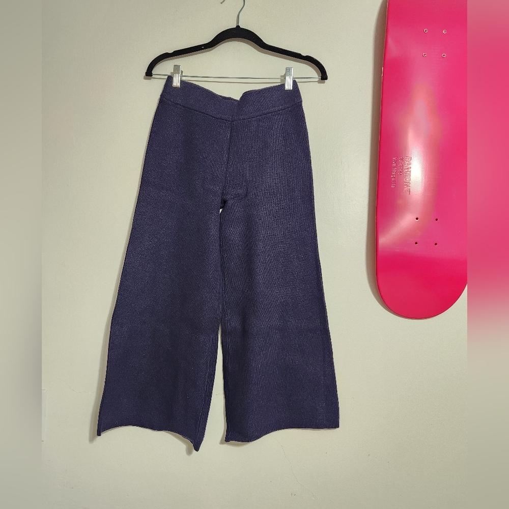 Dark Blue Knit Pants